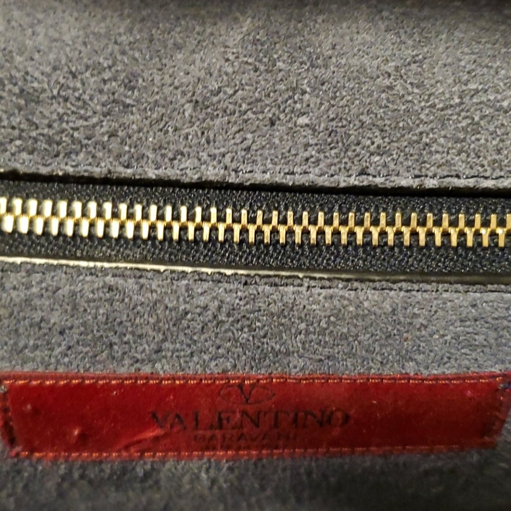 Valentino Glamrock pebbled leather Navy bag - Picture 6 of 8